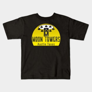 Austin Texas Moon Towers Kids T-Shirt
